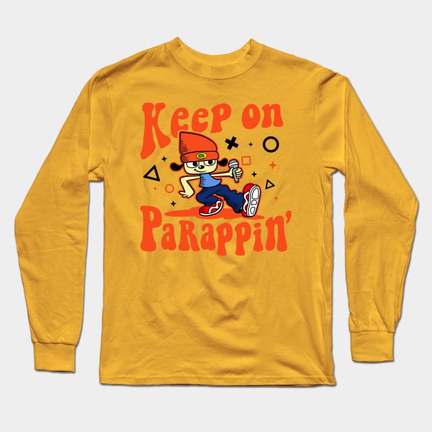 Keep on PaRappin v2 Long Sleeve T-Shirt by demonigote